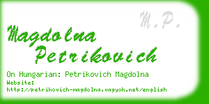 magdolna petrikovich business card
